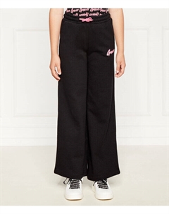 Спортивные штаны для девочек широкого кроя на кулиске, черный Guess