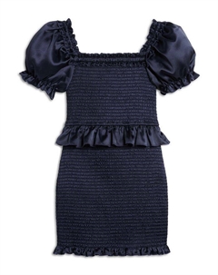 Платье Rayne для девочек с рукавами-фонариками и сборками - Big Kid, синий Katiejnyc