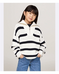 Свитер в полоску, черный / белый Tommy hilfiger