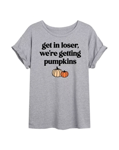 Струящаяся футболка Get In Loser Pumpkins для юниоров, серый Licensed character