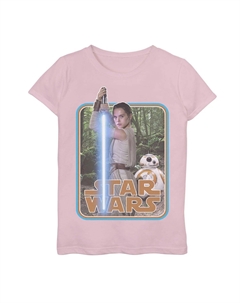 Футболка с плакатом и наклейкой «Звездные войны Рей и BB-8» для девочек 7–16 лет Star wars