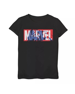 Классическая футболка с рисунком «Черная пантера» для девочек 7–16 лет Marvel