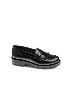 Черные мокасины из бычьей кожи для девочек, черный Paola