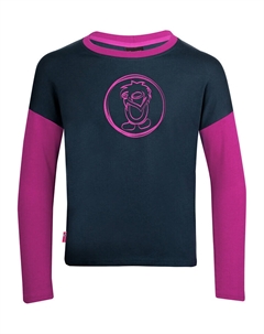 Лонгслив Preikestolen, темно синий Trollkids