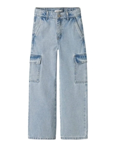 Джинсы Wide Leg Jeanshose NKFROSE HW WIDE CARGO, цвет light blue bleached denim Name it