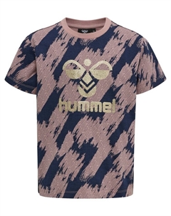 Футболка T-Shirt S/S Hmlemerson Mädchen, цвет WOODROSE Hummel