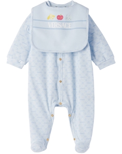 Детский комбинезон и нагрудник «Утро» нежно-голубого цвета Versace