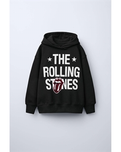 Толстовка с капюшоном rolling stones strass, черный Zara