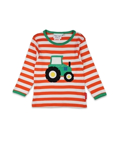 Футболка Langarmshirt mit Traktor Applikation, оранжевый Toby tiger