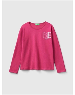 Лонгслив Longsleeve, розовый Benetton