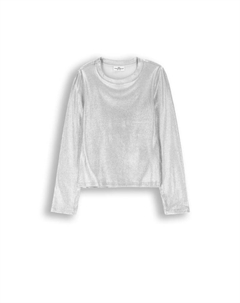 Лонгслив T-Shirt mit langen Ärmeln, цвет silbern Coccodrillo