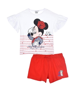 Комбинезон 2tlg. Outfit: Sommer-Set T-Shirt und Short, разноцветный Disney minnie mouse