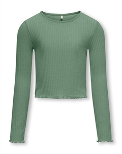 Лонгслив Langarmshirt KOGNELLA L/S O-NECK TOP, цвет hedge green Kids only