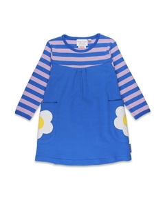 Платье Kleid mit Gänseblümchen Applikation, фиолетовый Toby tiger