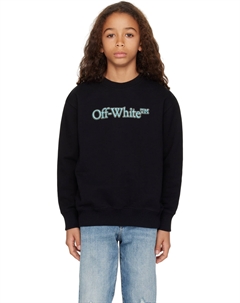 Детская черная большая книжная толстовка Off-white