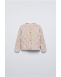 Кардиган с косами, экрю Zara