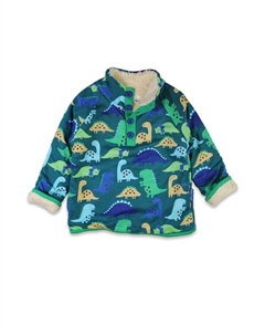 Толстовка Fleece Sweatshirt mit Dinosaurier Print, зеленый Toby tiger