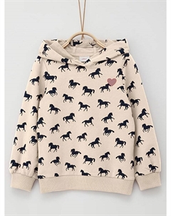 Пуловер с капюшоном Hoodie, цвет Beige/Schwarz S.oliver