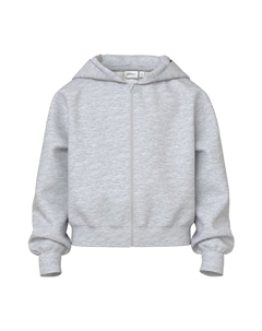 Спортивная куртка Sweatjacke NKFMILLE CARD W HOOD UNB, цвет light grey melange Name it