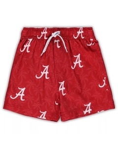 Шорты для плавания Wes & Willy Crimson Alabama Crimson Tide Palm Tree для дошкольников Unbranded
