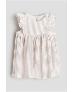 Хлопковое платье с воланами, розовый H&m