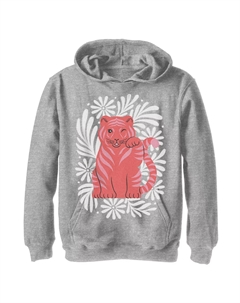 Толстовка с розовым тигровым цветочным фоном для мальчиков 8–20 лет Licensed character