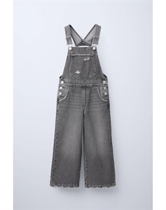 Длинные джинсовые комбинезоны, серый Zara