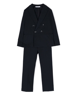 Костюм с двубортным пиджаком, синий Paolo pecora