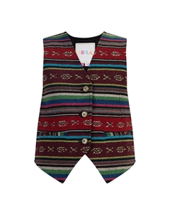 Утепленный жилет, многоцветный черный Izia