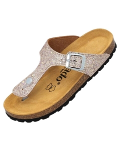 Шлепки Zehentrenner, цвет rosegold glitter Palado