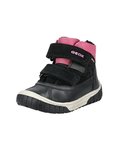 Кожаные/текстильные ботильоны, цвет Schwarz/pink Geox