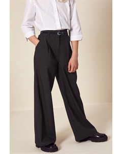 Брюки для старших классов с широкими штанинами и поясом, черный Next