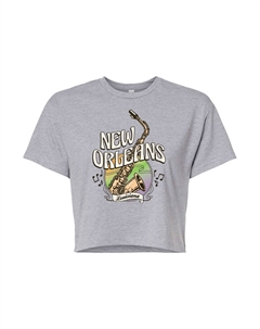 Укороченная футболка с рисунком New Orleans для юниоров, серый Licensed character