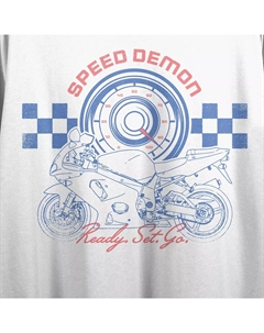 Футболка с графическим рисунком Sportsbike Race Speed ​​для юниоров Unbranded