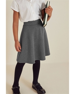 Юбка-солнце из эластичного трикотажа для школы без застежки, серый Next