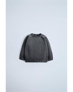 Свитер из 100% мериносовой шерсти, темно-серый Zara