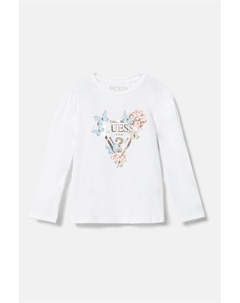 Детская футболка с длинными рукавами, белый Guess