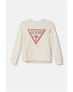 Детская хлопковая толстовка, бежевый Guess