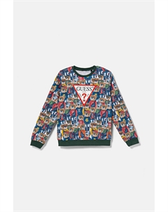 Детская хлопковая толстовка, зеленый Guess