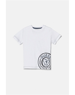 Хлопковая футболка для детей, белый Guess