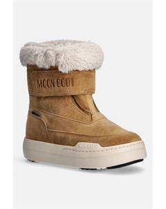 Детские зимние ботинки JR PARK STRAP BOOT SUEDE, коричневый Moon boot