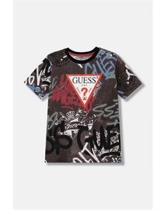 Хлопковая футболка для детей, синий Guess