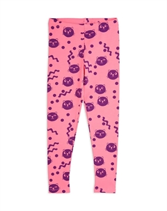 Хлопковые леггинсы Squiggly Cats для мальчиков, розовый Mini rodini