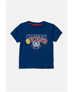 Хлопковая футболка для детей, синий Guess