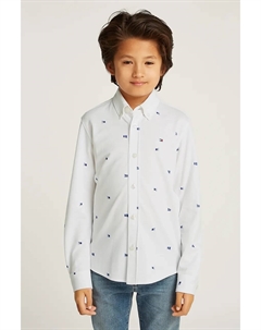 Хлопковая рубашка для детей, белый Tommy hilfiger