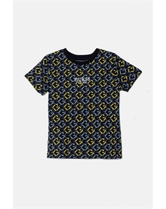 Хлопковая футболка для детей, темно-синий Guess