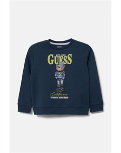 Детская хлопковая толстовка, темно-синий Guess
