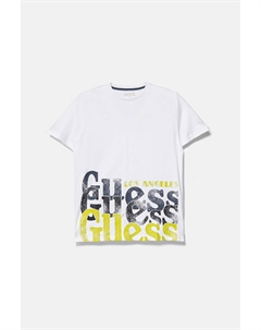 Хлопковая футболка для детей, белый Guess