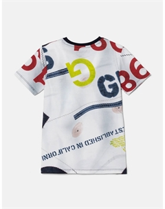 Хлопковая футболка для детей, темно-синий Guess