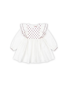 Хлопковое платье для девочки COEUR DRESS GOTS, белый Konges slojd